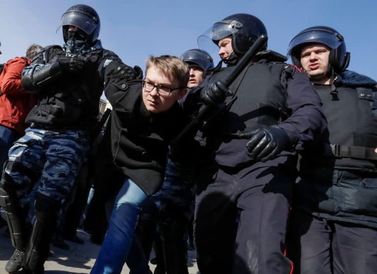 Przeszło 500 osób zatrzymano w Moskwie