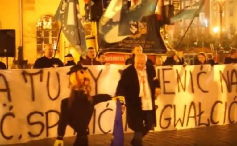 Sąd skazał dzisiaj Piotra Rybaka na 3 miesiące bezwzględnego więzienia, za spalenie tzw. „Kukły żyda”