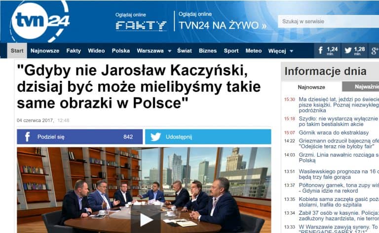 TVN24 chwali Kaczyńskiego za nieprzyjmowanie uchodźców?