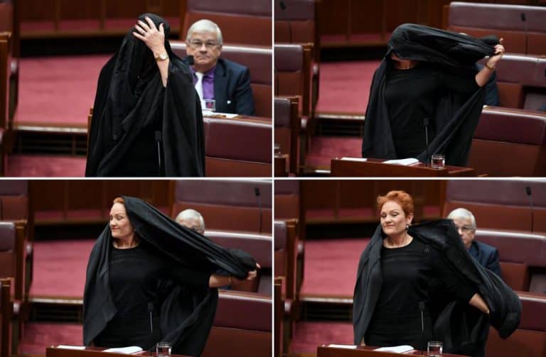 Australia: Parlamentarzystka podczas posiedzenia założyła burkę w proteście przeciwko postępującej islamizacji