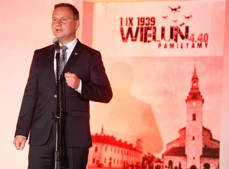 Prezydent Duda w Wieluniu: To miejsce jest symbolem bestialstwa, niemieckiego bestialstwa