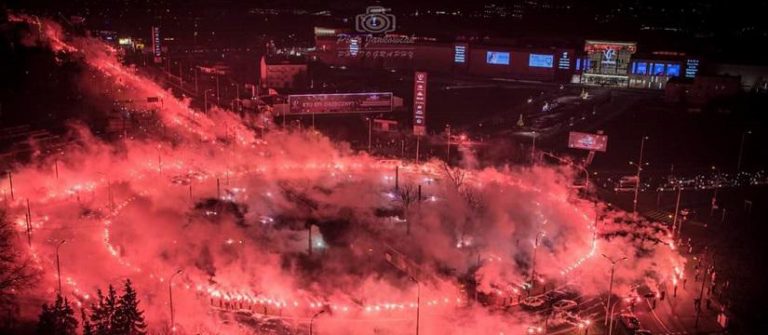 Kibice Lecha Poznań uczcili 99. rocznicę wybuchu Powstania Wielkopolskiego