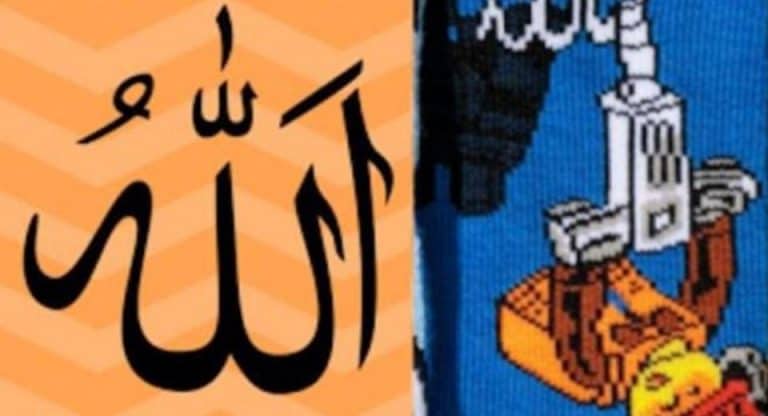 Szwedzka firma H&M przeprasza muzułmanów za… wzór na skarpetkach rzekomo przypominający Allaha…
