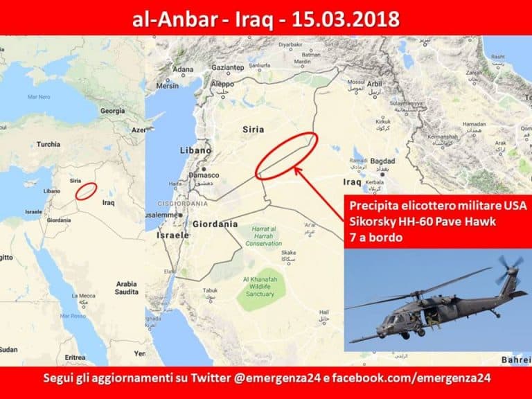 W pobliżu granicy Iraku i Syrii rozbił się amerykański śmigłowiec wojskowy