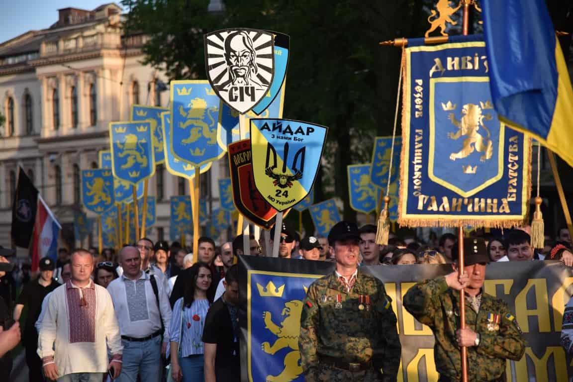 We Lwowie odbył się dziś marsz z okazji 75-rocznicy utworzenia dywizji SS-Galizien