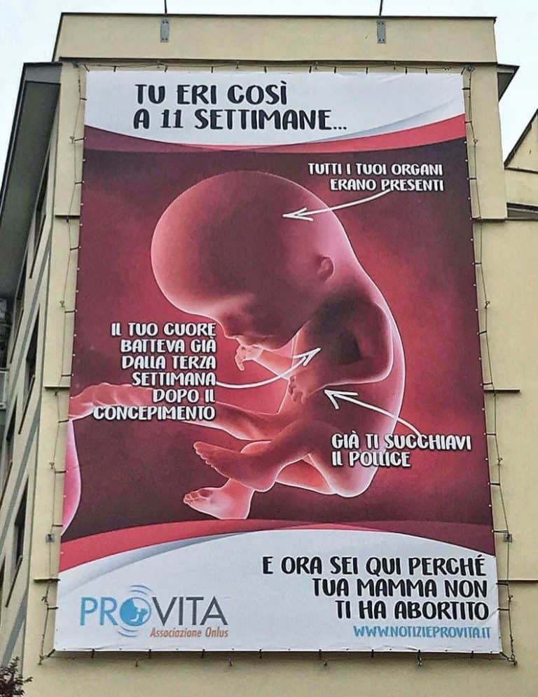 Władzom Rzymu nie spodobał się plakat obrońców życia