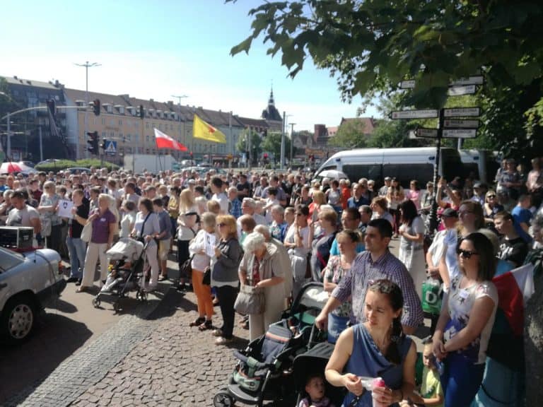 Protest przeciwko propagandzie LGBT w Gdańsku