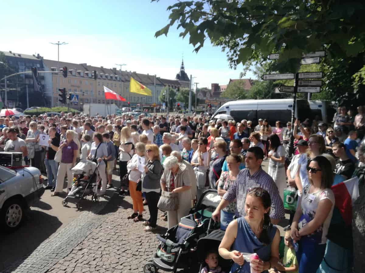 Protest przeciwko propagandzie LGBT w Gdańsku