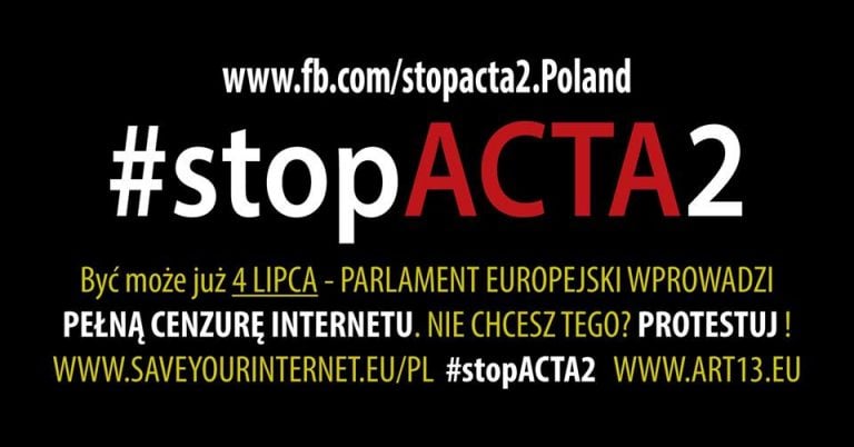 Manifestacja w obronie wolności słowa w internecie /relacja na żywo/