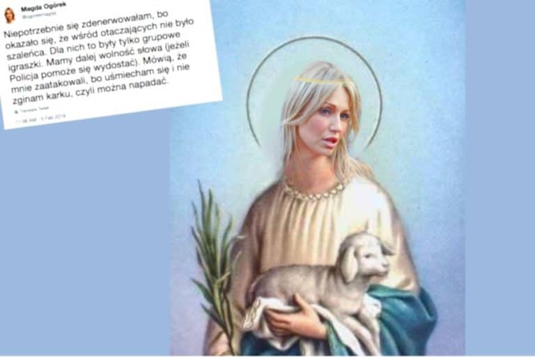 Mariusz Max Kolonko chcąc zadrwić z Magdaleny Ogórek zbeszcześcił wizerunek Chrystusa