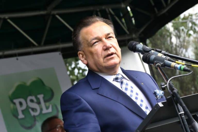 Wiceprezes PSL Adam Struzik przedstawił Jarosława Kaczyńskiego jako Adolfa Hitlera