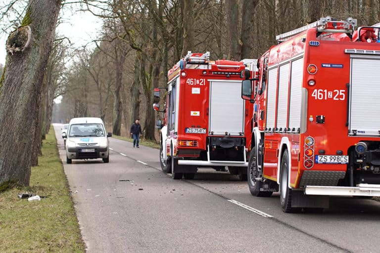 Pożar amerykańskiej wojskowej ciężarówki na Dolnym Śląsku
