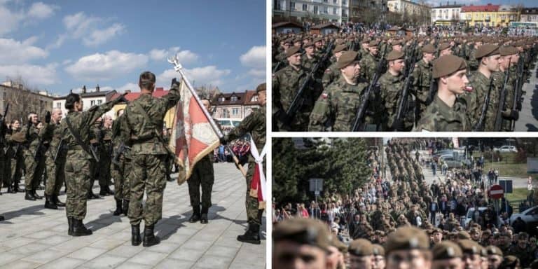 W Ostrowcu Świętokrzyskim przysięgę na sztandar złożyło ponad 300 żołnierzy 10 Świętokrzyskiej Brygady OT