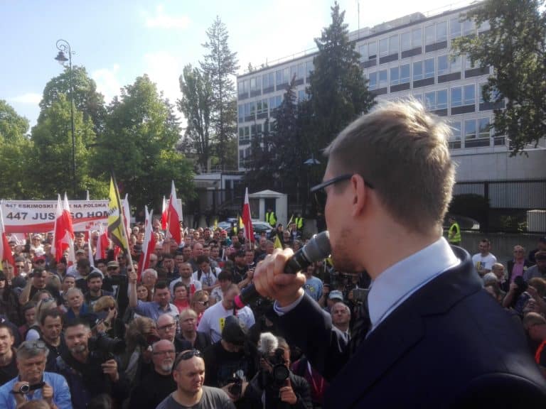 Tak było pod ambasadą amerykańską w Warszawie