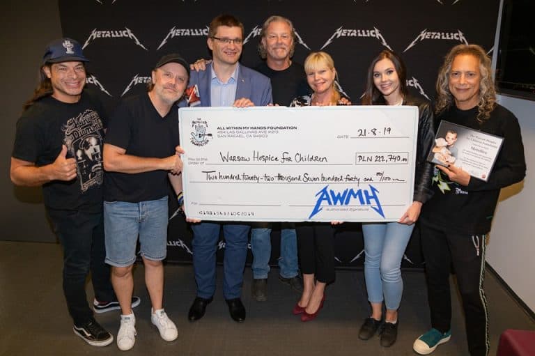 Metallica przekazała 200 tys. złotych Fundacji Warszawsskie Hospicjum dla Dzieci