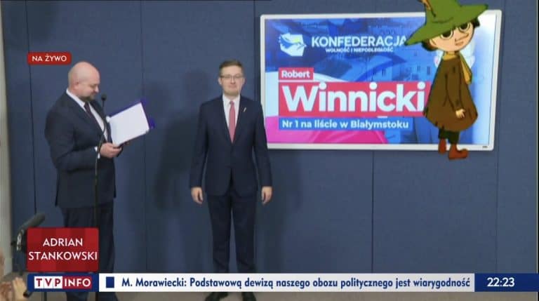 Tak w TVP zrelacjonowano prezentację „jedynek” Konfederacji