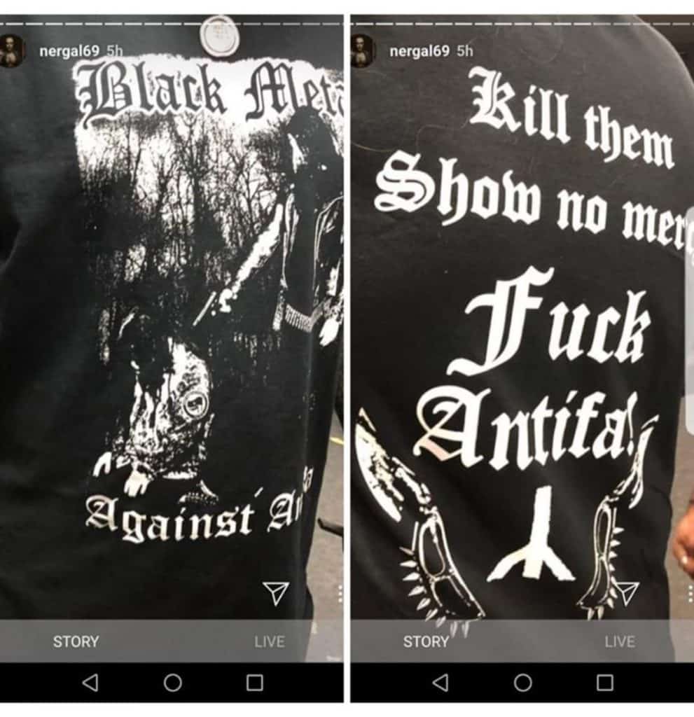 Nergal nawołuje do… strzelania do Antify