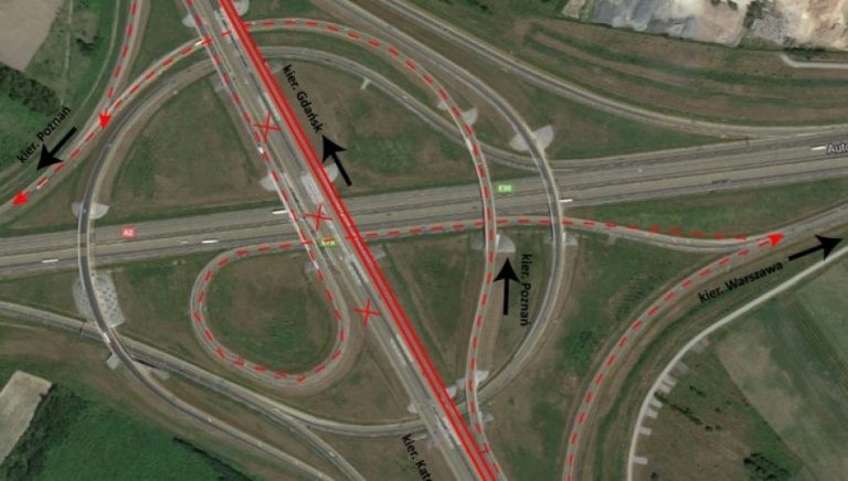 Wiadukt na A1 zamknięty do odwołania z powodu pęknięcia elementów konstrukcji