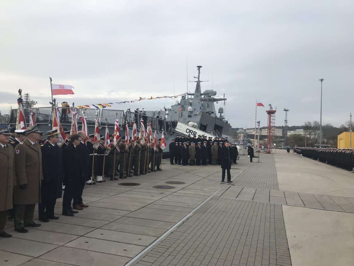 Podniesienia bandery na patrolowcu ORP „Ślązak”