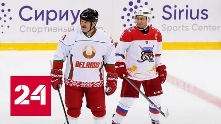 Opublikowano film z meczu hokejowego, w którym zagrali Putin i Łuakszenka