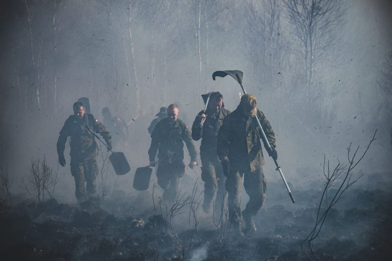 Biebrzański Park Narodowy po pożarze – widok z drona
