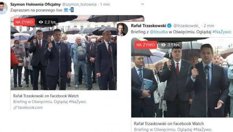 Czy twitterowe konta Hołowni i Trzaskowskiego prowadzi ta sama osoba?