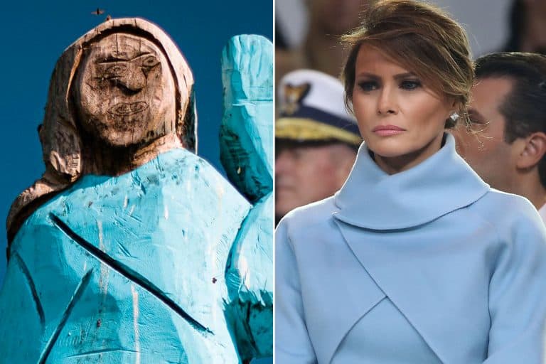 W Słowenii zniszczono figurę Melanii Trump