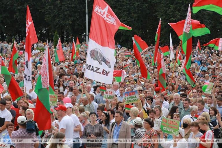 Wschodnia Białoruś za Łukaszenką? Wiec poparcia dla Łukaszenki w Mohylewie