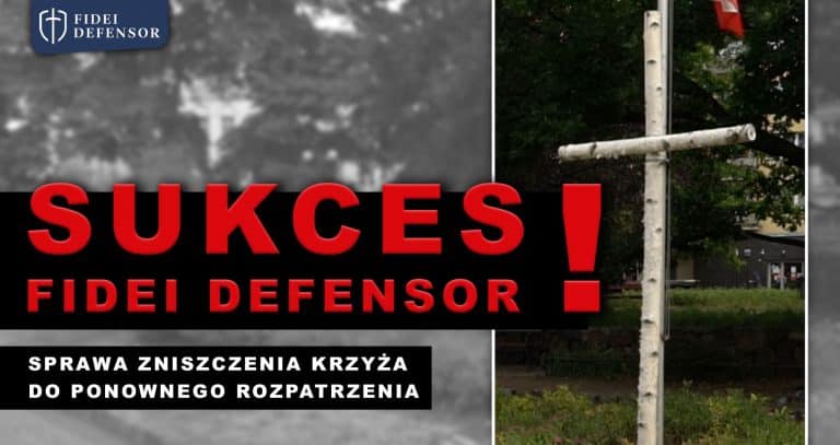 Sąd Okręgowy w Szczecinie uchylił kuriozalny wyrok ws. połamania krzyża