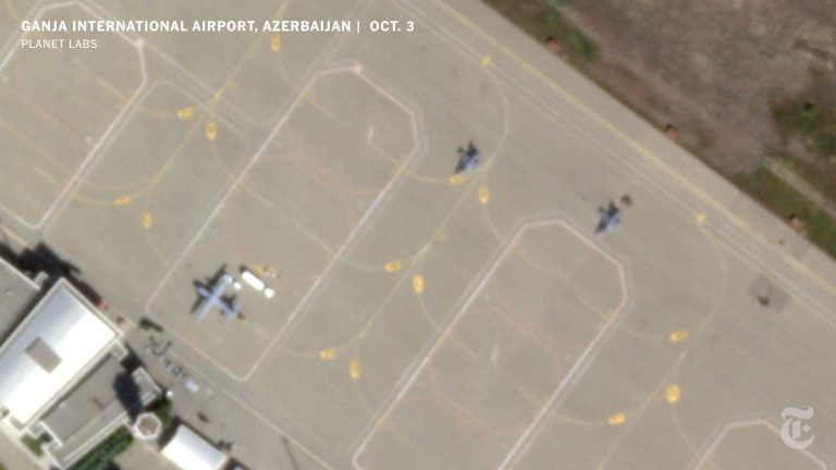 Zdjęcia satelitarne ujawniły obecność tureckich samolotów F-16 na lotnisku Gandża w Azerbejdżanie