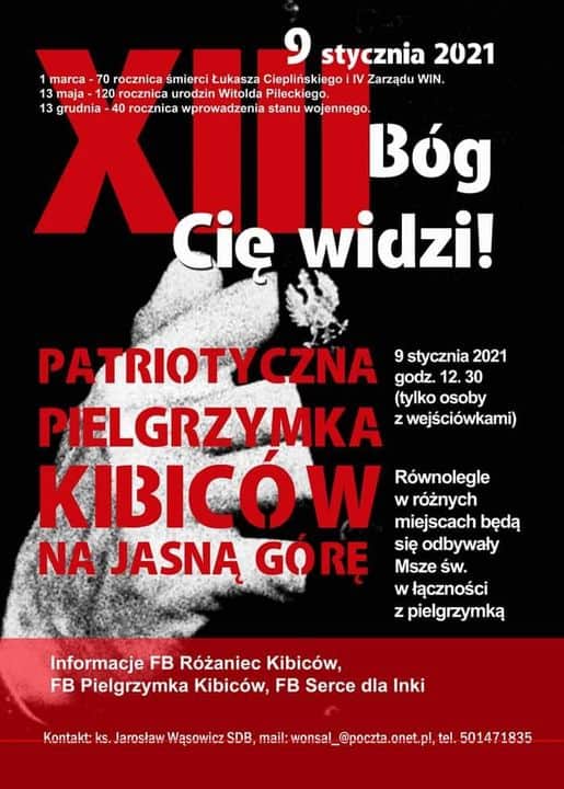 Msza w łączności z XIII Pielgrzymką Kibiców na Jasną Górę w Imielinie