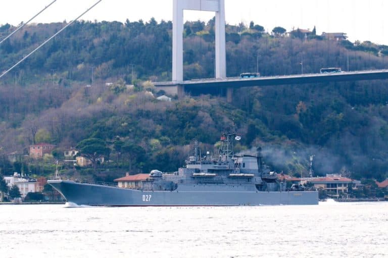 Okręty desantowe Floty Północnej Rosyjskiej Federacji wpłynęły na Morze Czarne