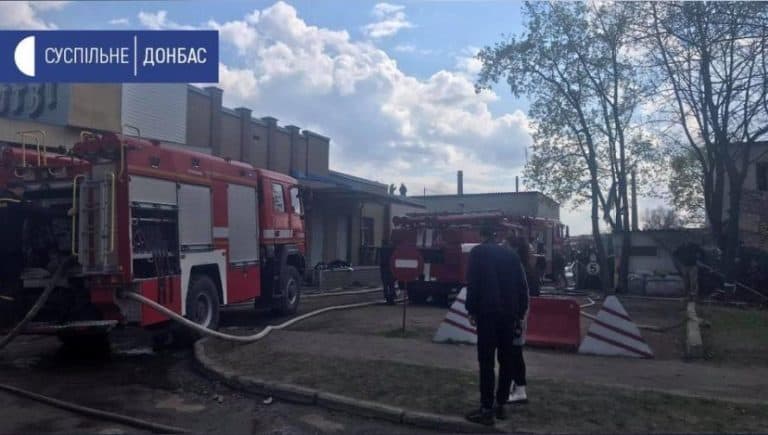 Ogromny pożar na terenie ukraińskiej jednostki wojskowej w Obwodzie Ługańskim
