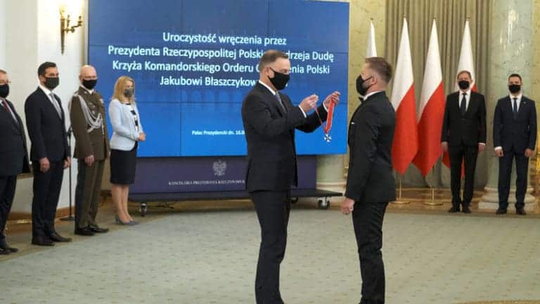 Prezydent Duda odznaczył Jakuba Błaszczykowskiego Krzyżem Komandorskim Orderu Odrodzenia Polski