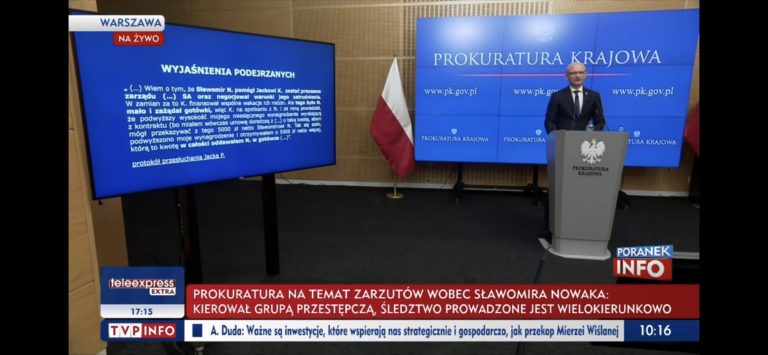 Prokuratura pokazała dowody w śledztwie przeciwko Sławomirowi Nowakowi