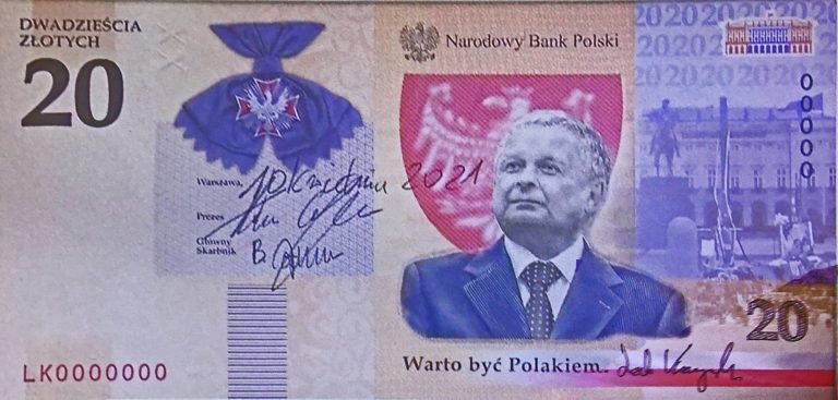 NBP ma zamiar wydać banknot z wizerunkiem Lecha Kaczyńskiego