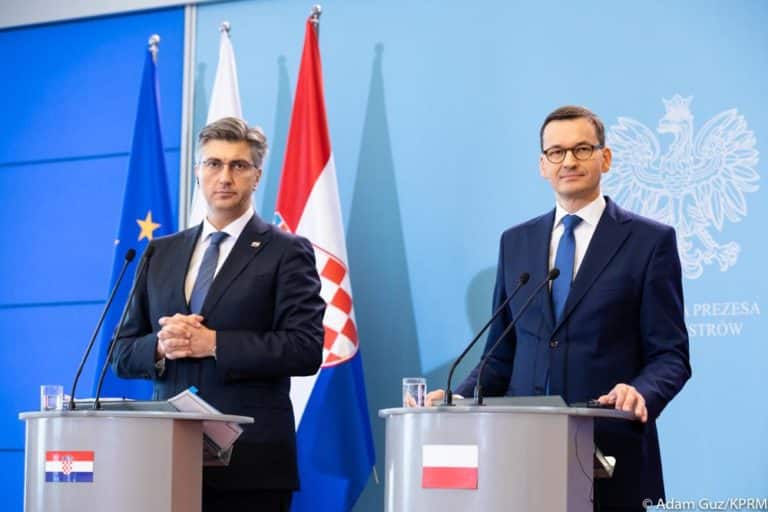 Premier Mateusz Morawiecki spotkał się z premierem Chorwacji Andrejem Plenkoviem