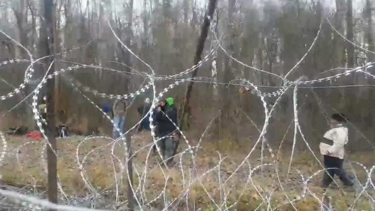 Atak migrantów na polskie posterunki na granicy /film/