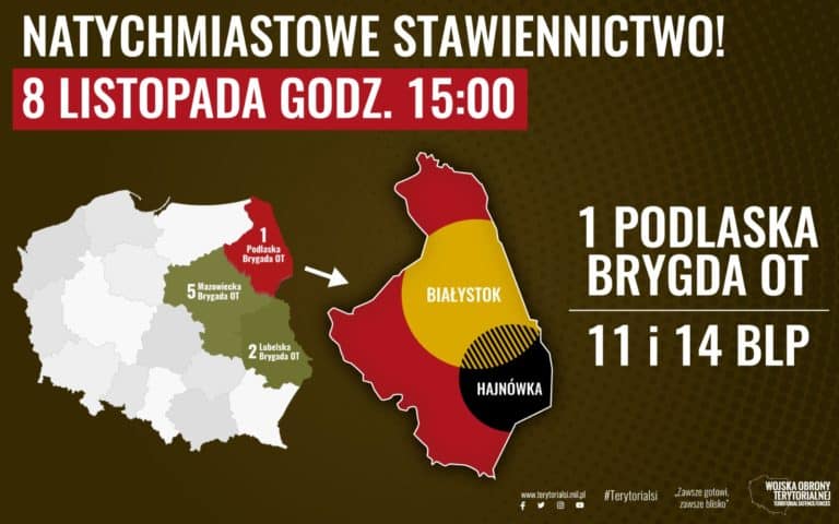 Mobilizacja żołnierzy dwóch batalionów Podlaskiej Brygady OT