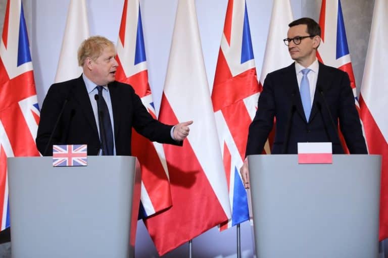 Boris Johnson spotkał się z premierem Mateuszem Morawieckim. Rozmawiano o sytuacji na Ukrainie