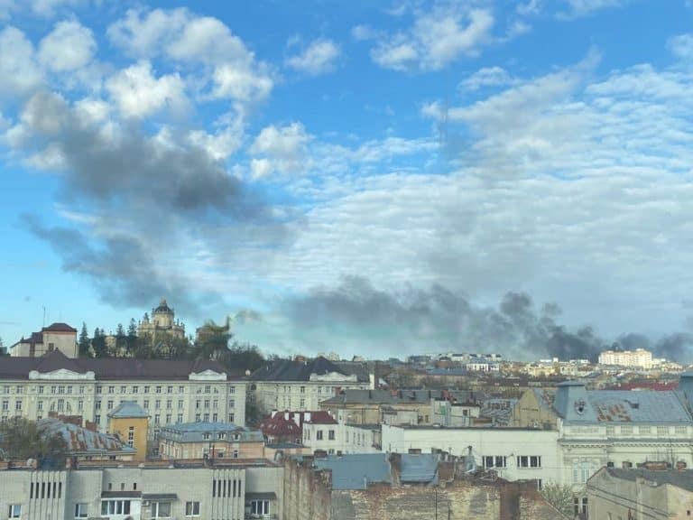 Rosjanie ostrzelali Lwów przy użyciu pięciu rakiet