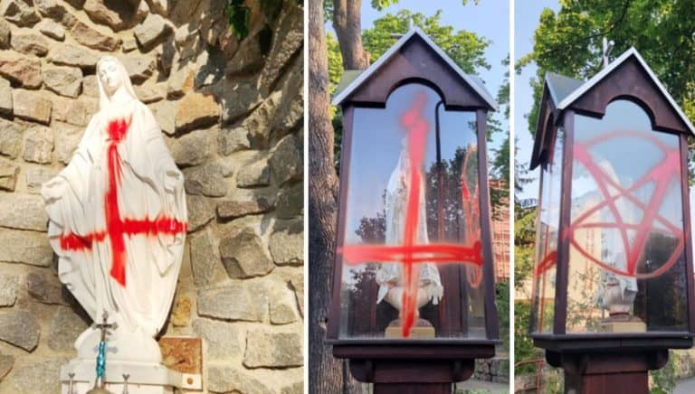 Satanista skazany za zniszczenie kapliczki i figurki Matki Bożej w Szczecinie