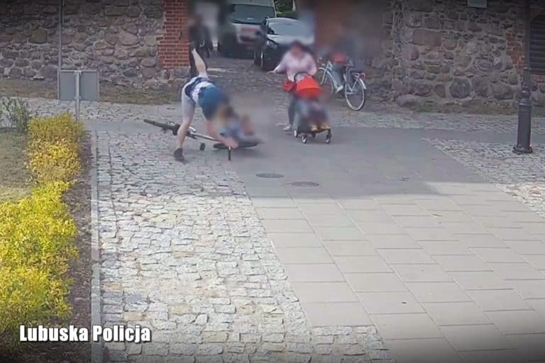 Niebezpieczna szarża rowerzysty. Za potrącenie dziewczynki odpowie przed sądem /film/