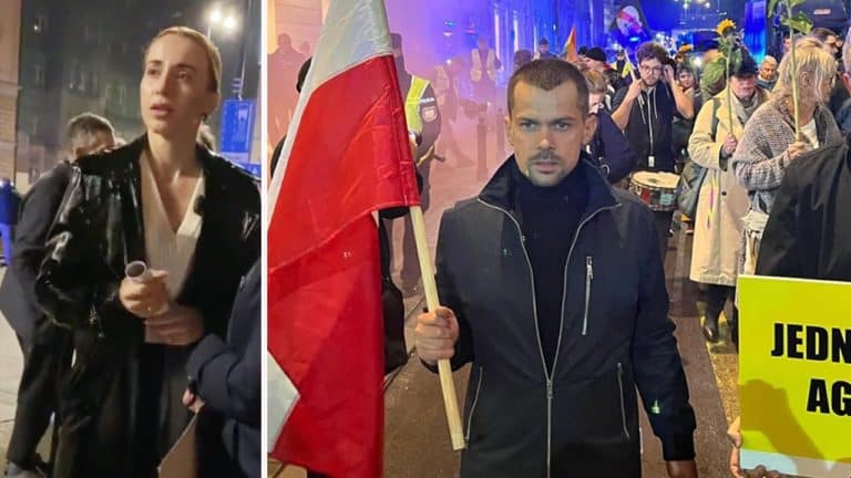 Marianna Schreiber usunięta siłą z pikiety Kołodziejczaka /film/
