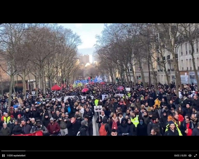 Ogromne protesty we Francji przeciwko podwyższeniu wieku emerytalnemu