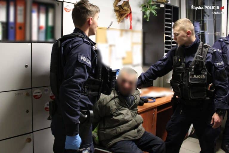 Podczas interwencji zaatakował policjanta siekierą