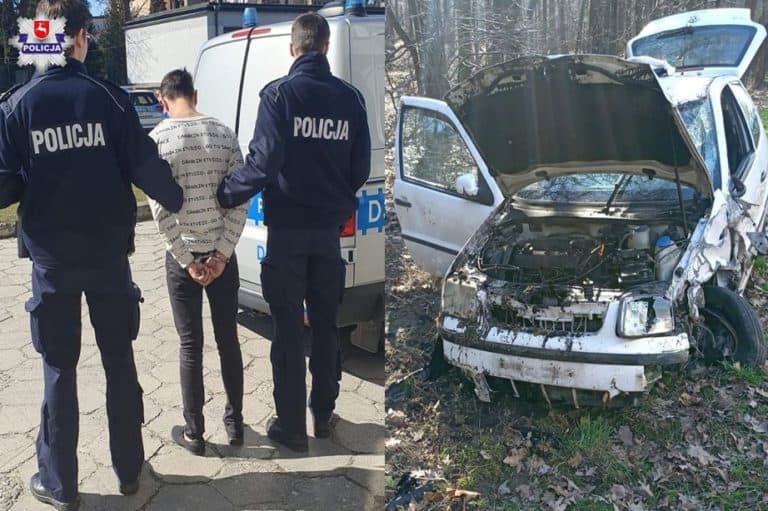 Ukrainiec miał ponad 3 promile. Spowodował kolizję i uciekł, zostawiając dziecko w aucie