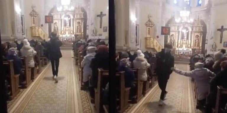 Zakłócił mszę wulgarną piosenką, teraz odpowie przed sądem