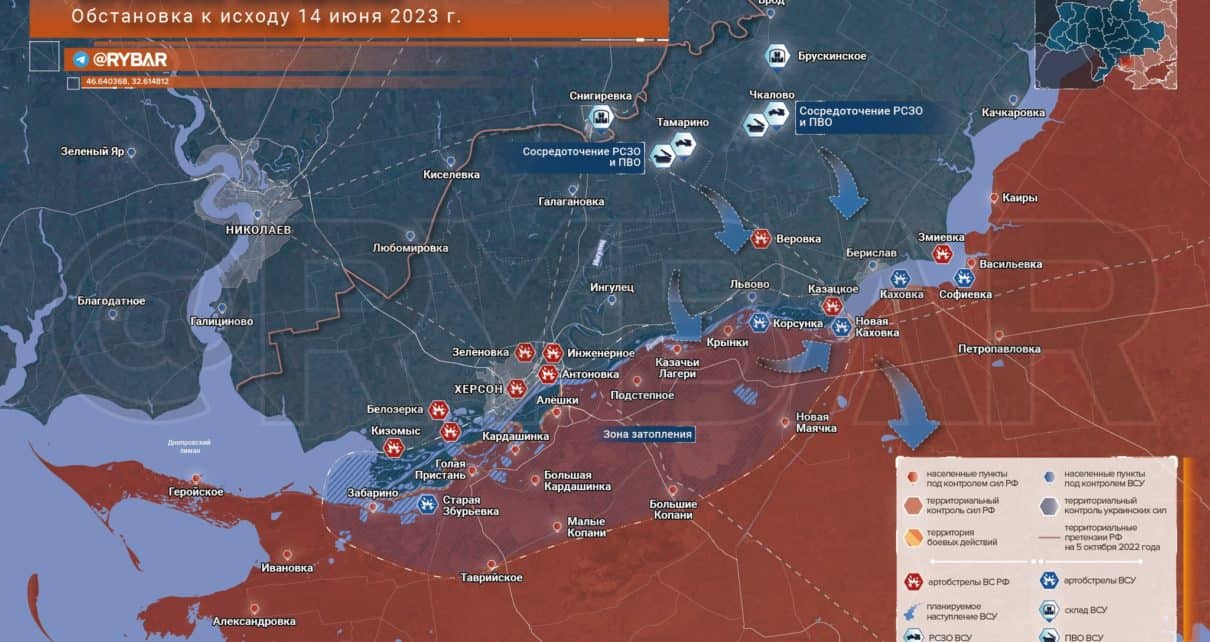 mapka kanału Rybar