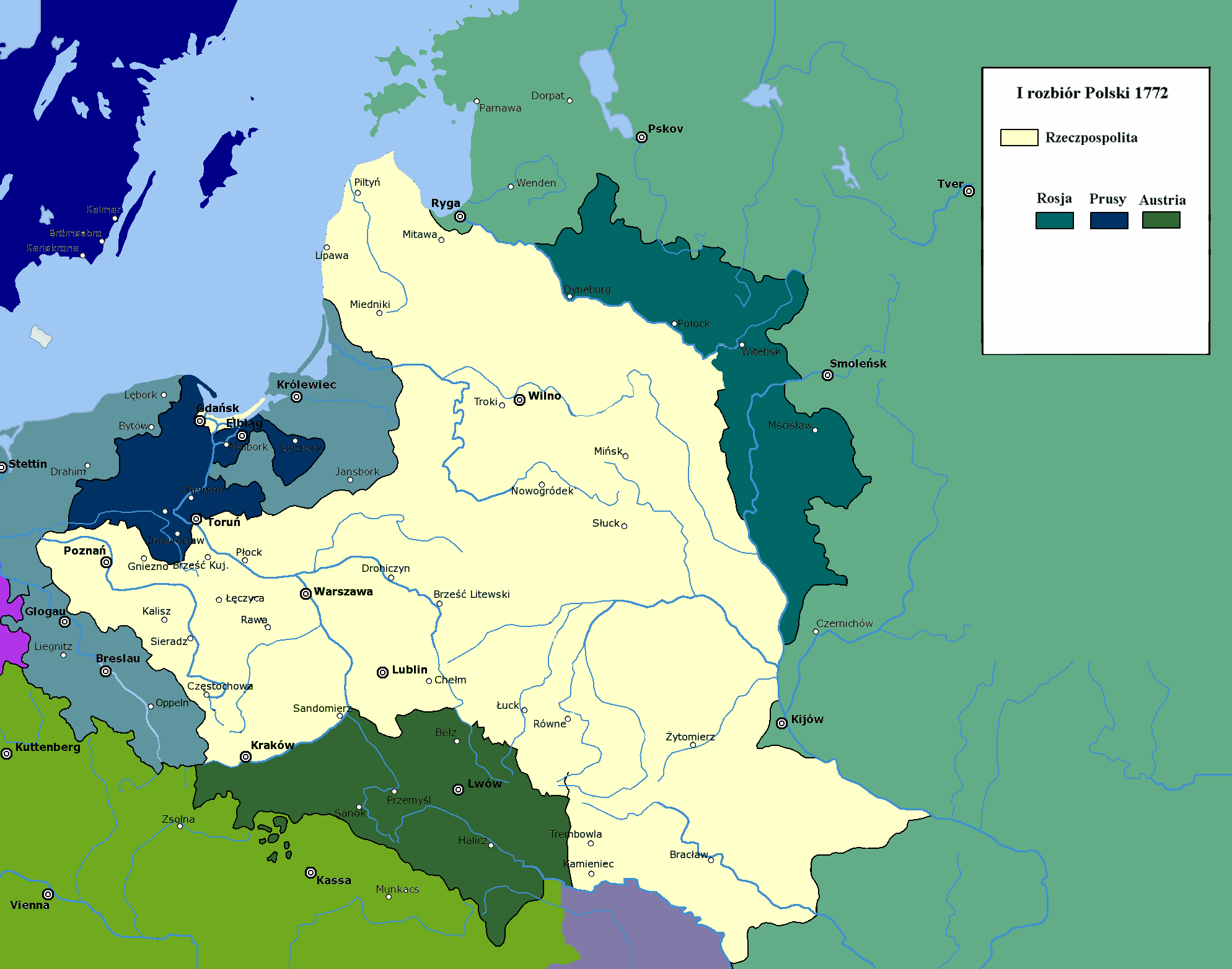 Kalendarium historyczne: 5 sierpnia 1772 roku – Podpisanie I rozbioru Polski